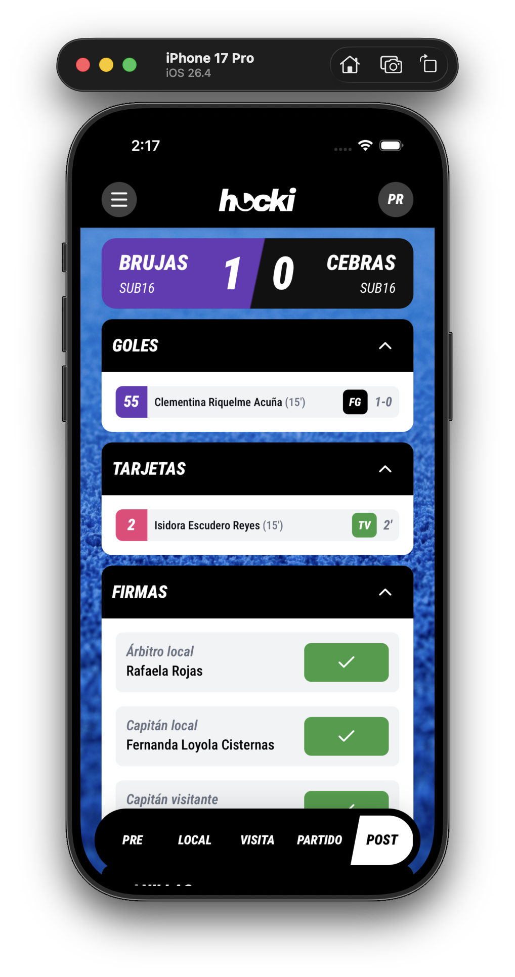 Hocki: Postpartido